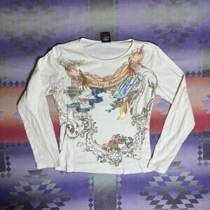 Harley davidson women’s y2k long sleeve shirt